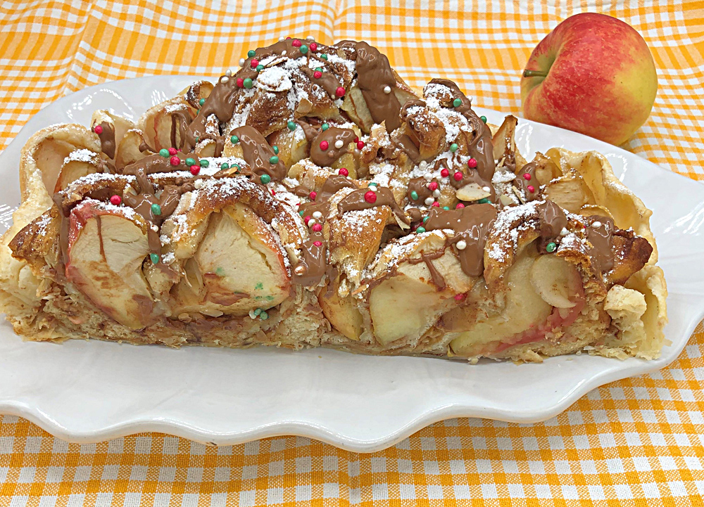 jabłka w dwóch ciastach