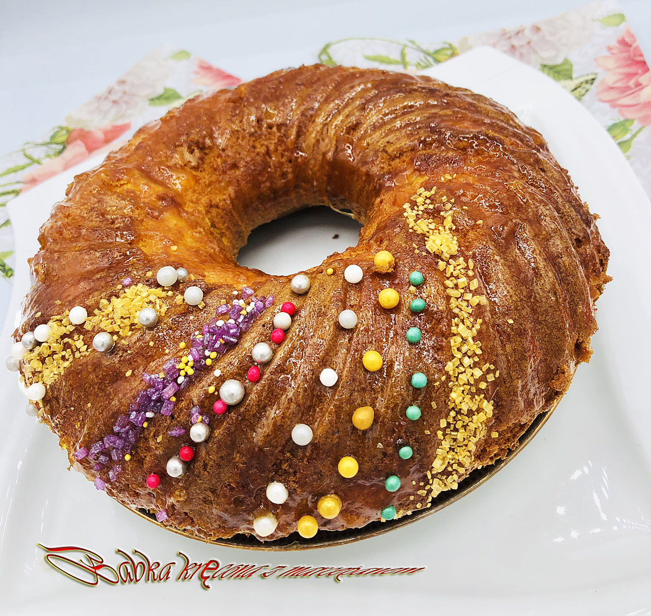 babka krecona z marcepanem