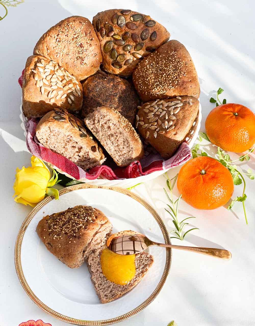 Bułeczki z mąką lnianą