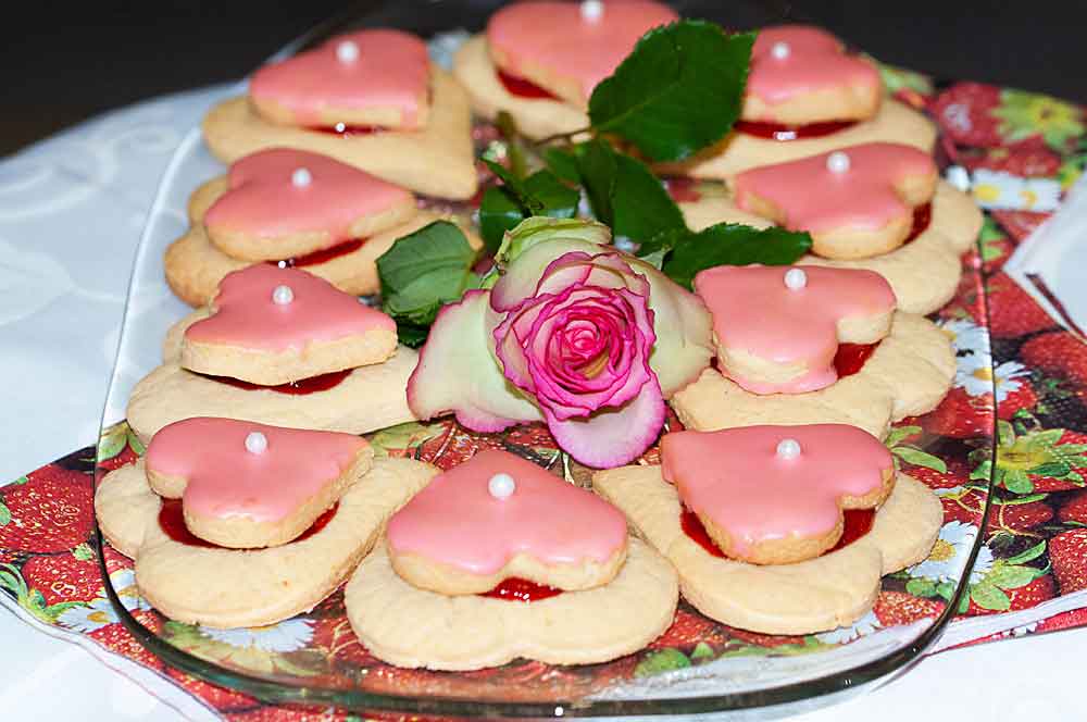 Truskawkowe ciasteczka z perełką