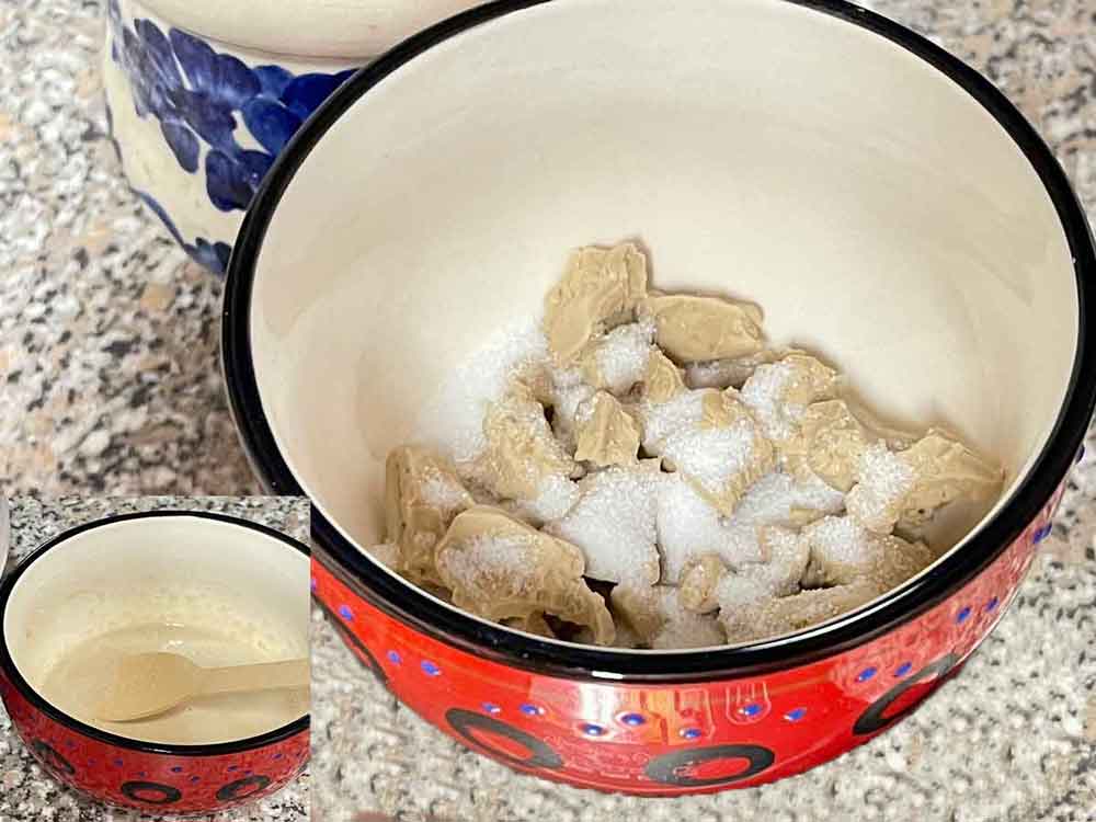 drożdże zasypane solą