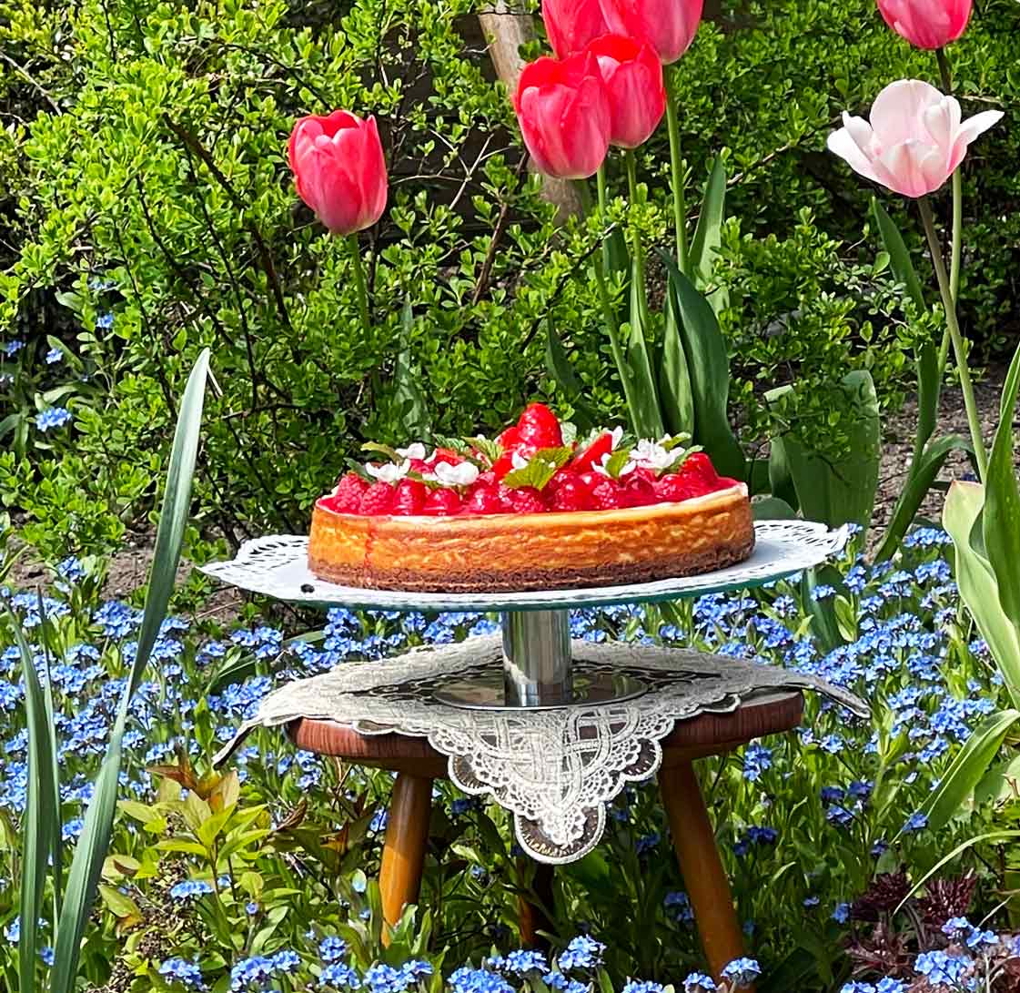 Nowojorski sernik z malinami