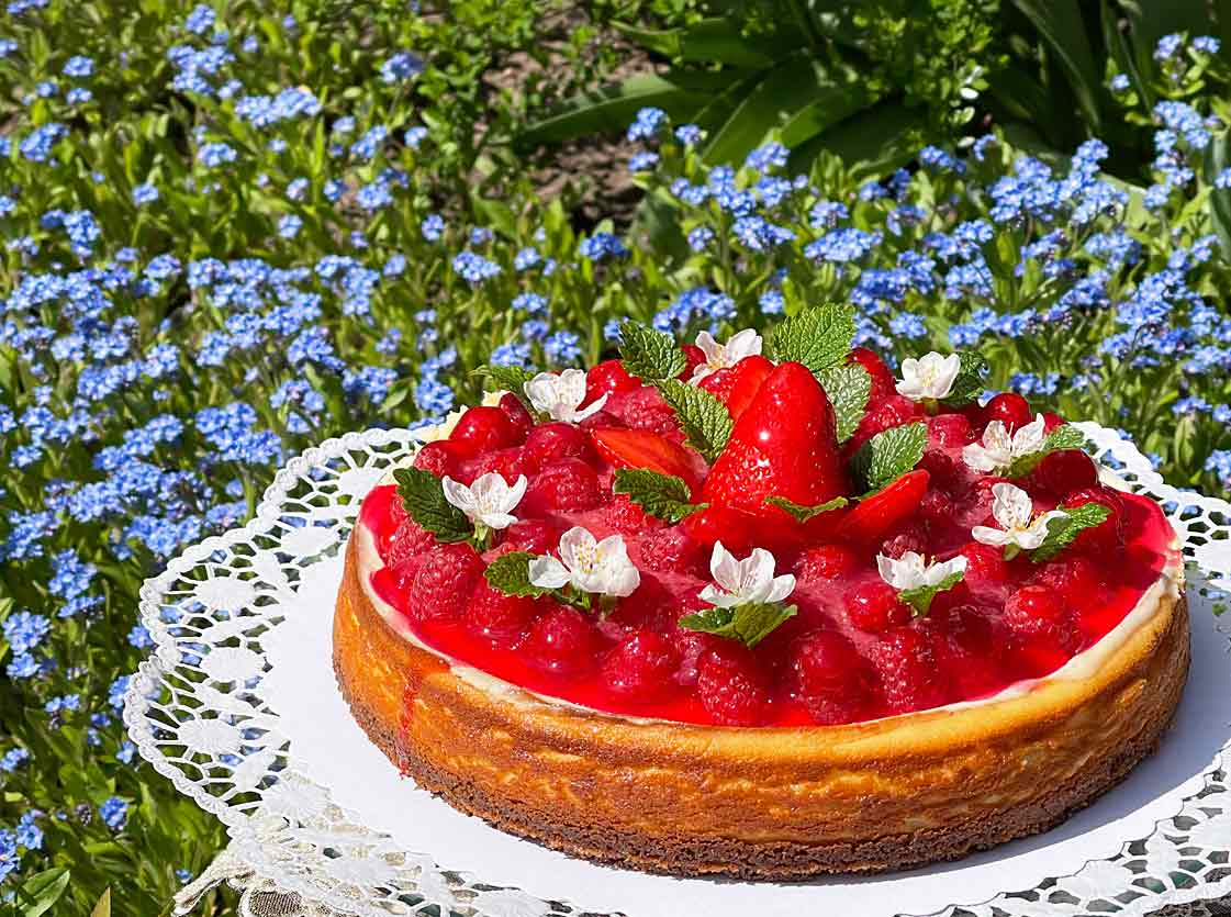 Nowojorski sernik z malinami