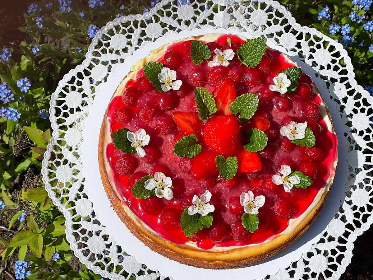 Nowojorski sernik z malinami