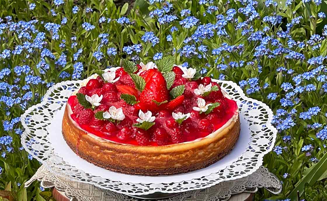 Nowojorski sernik z malinami