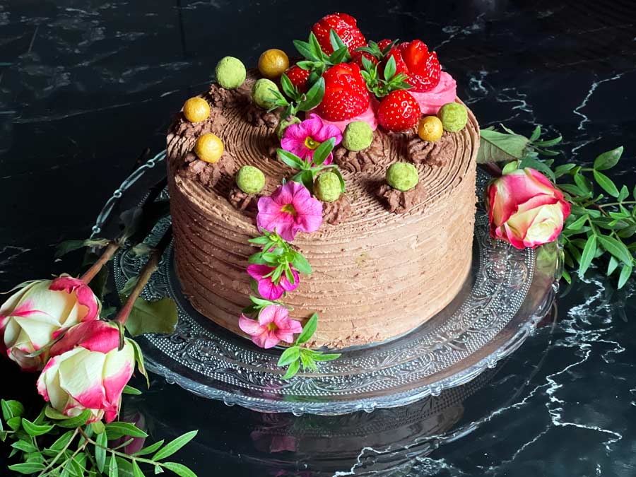 Truskawkowy tort z Ganache