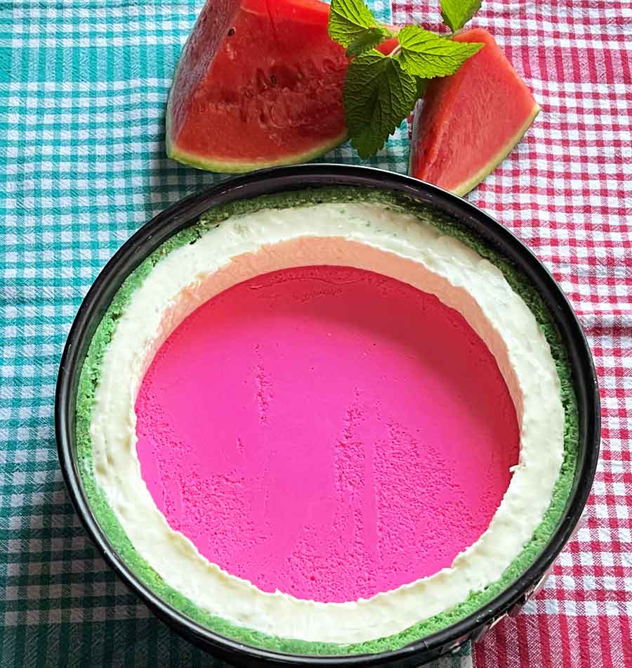 Tort na zimno-Arbuz /- przygotowanie