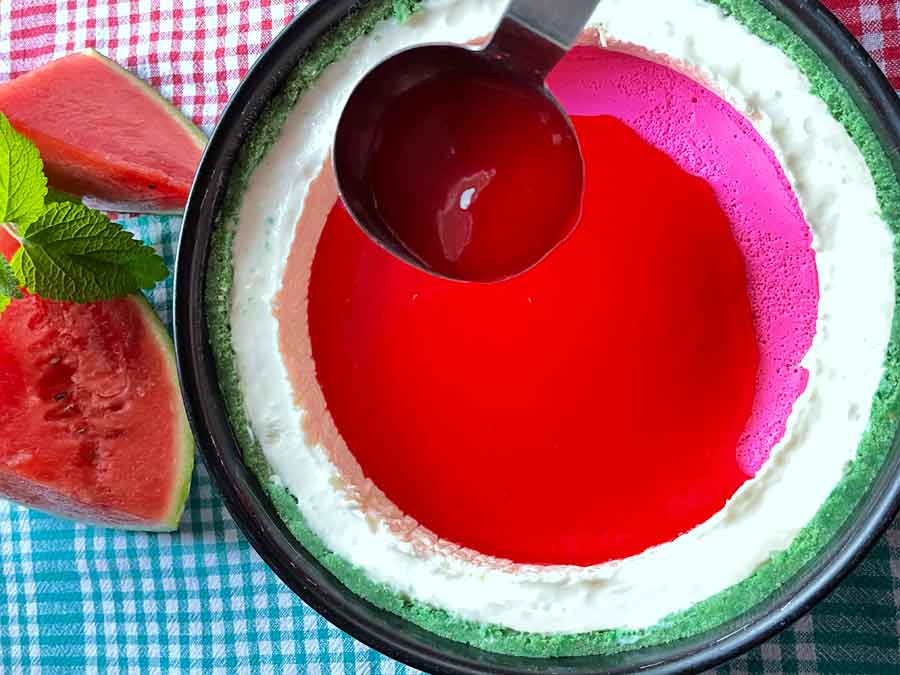 Tort na zimno-Arbuz /- przygotowanie
