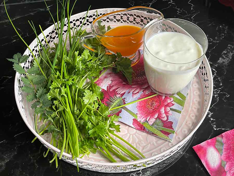 składniki cocktailu ze Skyru i maślanki