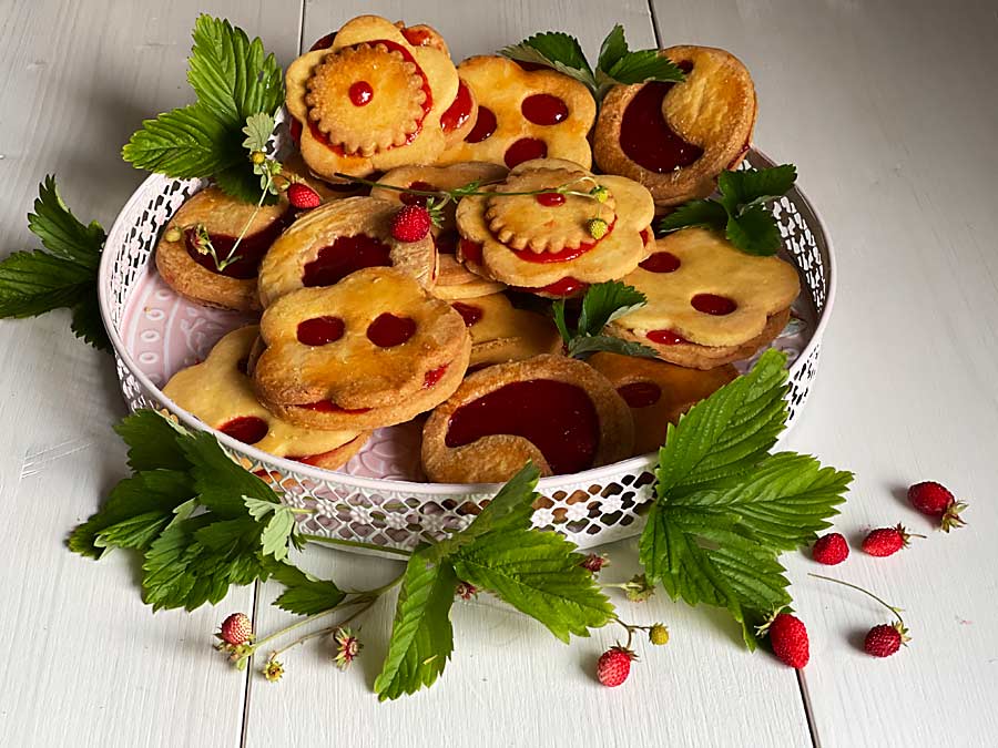 Francuskie ciasteczka z marmoladą