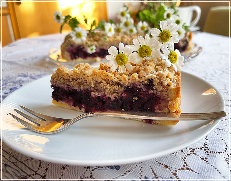 Jagodowe ciasto z kruszonką