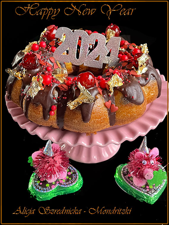Babka wiśniowa Noworoczna