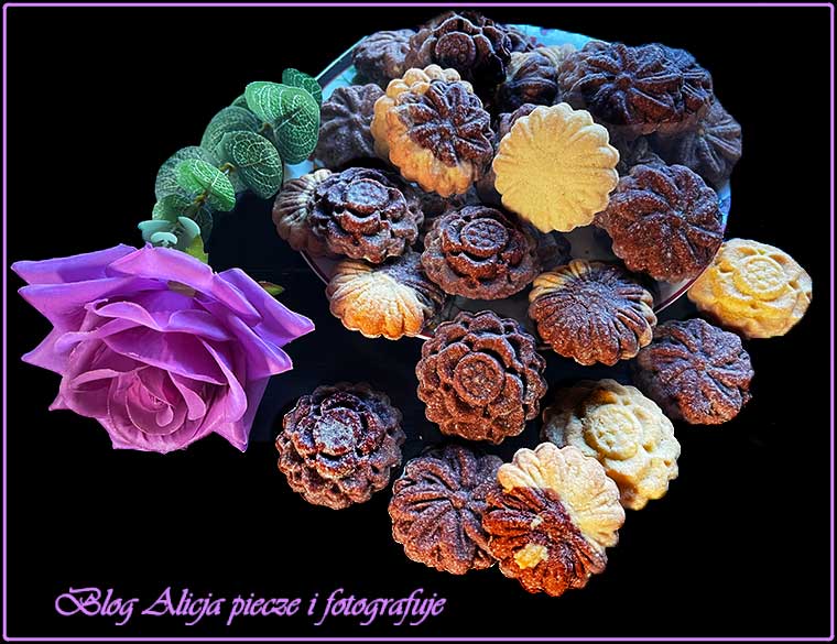 Ciasteczka kruche dwukolorowe