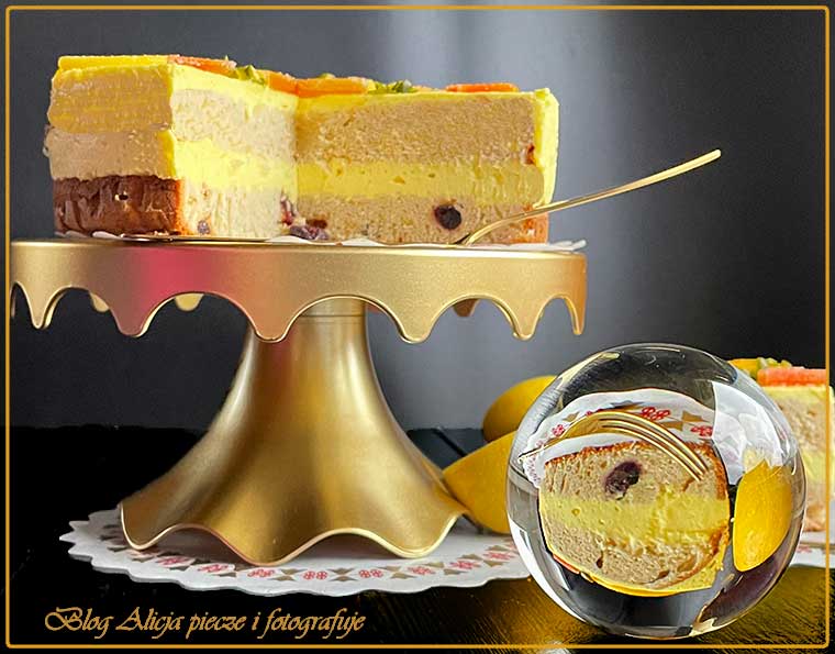 Cytrynowe ciasto z kremem serowym