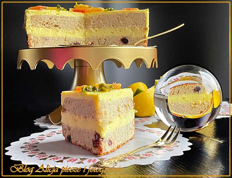 Cytrynowe ciasto z kremem serowym