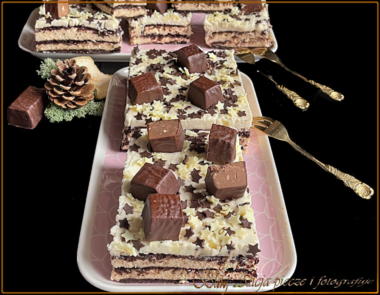 Lodowy tort orzechowo – czekoladowy