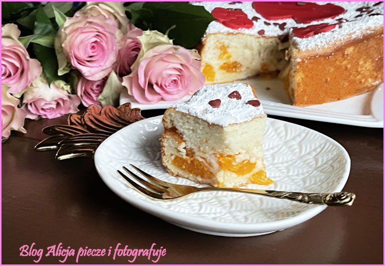 Mandarynkowe ciasto białkowe