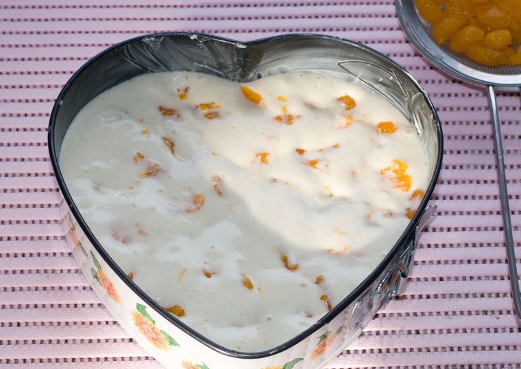 Mandarynkowe ciasto białkowe