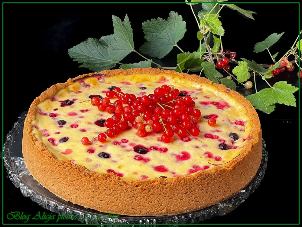 Tarta porzeczkowa z kremem Brûlée