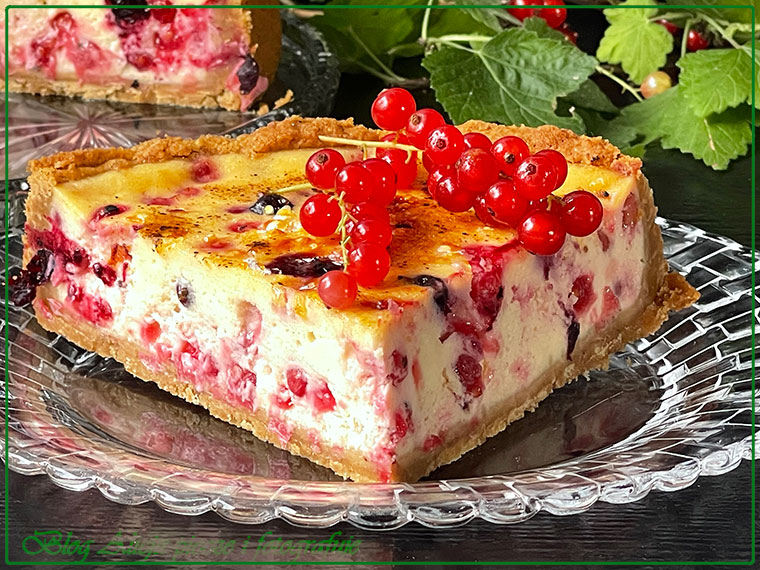 Tarta porzeczkowa z kremem Brûlée