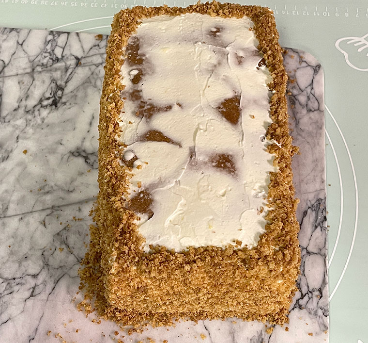 Pomarańczowy tort jak chmurka- zakończenie