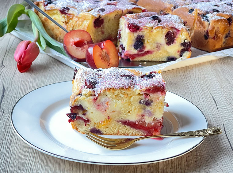 Ciasto owocowe z serkami