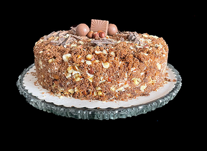 Orzechowy tort czekoladowy